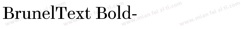 BrunelText Bold字体转换
